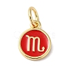 Real 18K Gold Plated Brass Enamel Charms KK-L216-001G-F-2