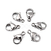 Tarnish Resistant Polished 316 Surgical Stainless Steel Lobster Claw Clasps X-STAS-R072-12A-5