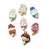 Opaque Resin Imitation Food Cabochons RE-CBA1442-01-1