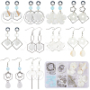 SUNNYCLUE DIY Star & Flower Natural Shell Dangle Earrings Making Kit DIY-SC0025-13-1