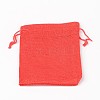 Polyester Imitation Burlap Packing Pouches Drawstring Bags X-ABAG-R004-14x10cm-01-2