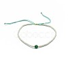 Adjustable Natural Agate Braided Bead Bracelets BJEW-F391-A15-2