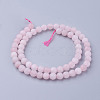 Natural Rose Quartz Bead Strands G-G735-59F-6mm-2