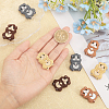 CHGCRAFT 16Pcs 4 Colors Squirrel Food Grade Eco-Friendly Silicone Beads SIL-CA0003-02-3