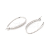 Anti-Tarnish Rhodium Plated 925 Sterling Silver Micro Pave Cubic Zirconia Earring Hooks STER-F041-88P-4