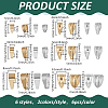 72Pcs 12 Styles Brass Snap on Bails KK-PH0014-50-4