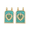 Brass Enamel Pendants X-KK-B157-28A-G-1