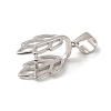 Rhodium Plated Rack Plating 925 Sterling Silver Ice Pick Pinch Bails STER-NH0001-19P-2