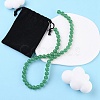 1 Strand Natural Green Aventurine Beads Strands G-YW0001-34-5