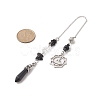 Natural Mixed Gemstone Pointed Dowsing Pendulums PALLOY-JF02009-3