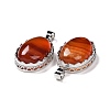 Natural Red Striped Agate/Banded Agate Pendants G-D851-38-5