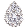 1Pc Alloy Rhinestone Brooches JEWB-MA0001-02B-1