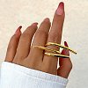 Alloy Open Cuff Rings for Women RJEW-S412-04G-04-1