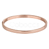 Ion Plating(IP) 304 Stainless Steel Bangles BJEW-E277-42A-RG-1