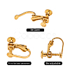 Brass Screw On Clip-on Earring Findings X-KK-L164-02G-3