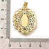 Religion Themed Rack Plating Brass Micro Pave Cubic Zirconia Pendants KK-L226-007G-23-3