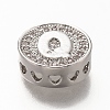 Platinum Plated Brass Micro Pave Cubic Zirconia Multi-Strand Links KK-P191-01Q-P-3