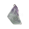 Raw Rough Natural Colorful Fluorite Pendants G-A028-01A-2