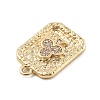 Brass Micro Pave Cubic Zirconia Pendants KK-D283-30G-02-2