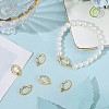 6Pcs Rack Plating Brass Spring Gate Rings KK-SC0006-48G-01-3