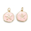 Brass Enamel Pendants X-KK-A155-11G-1