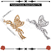 2Pcs 2 Colors Metal Claw Hair Clips AJEW-DJ0001-25-2
