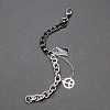 Two Tone Peace Symbol & Quote Charm Bracelets FS-WGFBFF4-03-4