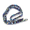 Electroplate Glass Beads Strands GLAA-Q105-02U-4