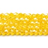 Transparent Electroplate Glass Beads Strands EGLA-A039-T6mm-A22-1