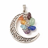 Natural Mixed Stone Pendants PALLOY-JF01487-1