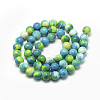 Synthetic Ocean White Jade Beads Strands G-S254-6mm-C01-3