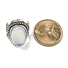 Opalite Adjustable Rings RJEW-I108-01AS-05-5