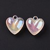 UV Plating Luminous Transparent Acrylic Beads OACR-C001-05-4
