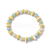 Round Natural Amazonite Beads Stretch Bracelets BJEW-JB11818-01-2
