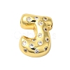 Rack Plating Brass Micro Pave Clear Cubic Zirconia Perdants KK-C067-11G-J-1