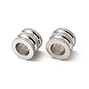 Tarnish Resistant Stainless Steel Textured Beads STAS-M003-04P-3