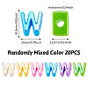 20Pcs UV Plating Opaque Acrylic European Beads OACR-TADJ0001-16W-3