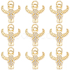 10Pcs Brass Micro Pave Cubic Zirconia Charms KK-BBC0024-920-7