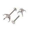 304 Stainless Steel Prong Earring Settings SA-CBA8B85-11E-03-1