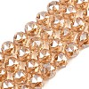 Transparent Electroplate Glass Beads Strands EGLA-N002-34C-B10-1
