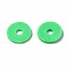 Flat Round Handmade Polymer Clay Beads CLAY-R067-12mm-08-2