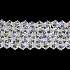 Transparent Electroplate Glass Beads Strands GLAA-F029-2mm-D13-1