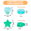 Eco-Friendly Transparent Acrylic Beads TACR-DC0001-04A-2