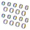 18Pcs 9 Size 201 Stainless Steel Grooved Finger Rings Set for Men Women STAS-UN0045-59A-M-1