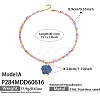 Resin Dried Flower Pendant Natural Amethyst Chip Beaded Necklaces for Women WG04FC4-01-2