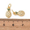 Brass Micro Pave Cubic Zirconia Charms ZIRC-I038-12G-3