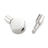 Tarnish Resistant 304 Stainless Steel Bayonet Clasps X-STAS-P285-03P-3