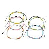Glass Seed Braided Bead Bracelet for Women BJEW-JB09628-1