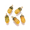 Brass Enamel Charms KK-G462-31LG-1