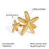 Ocean Themes Stainless Steel Adjustable Cuff Rings for Women VG5206-2-1